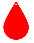 Blood Tear Drop Acrylic Blank