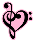 Music Note Heart Acrylic Blank