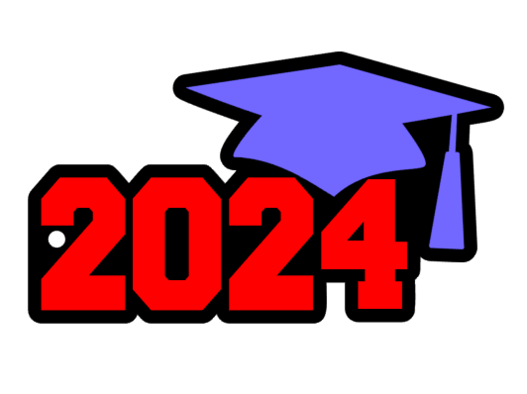 2024 Graduation Cap Acrylic Blank