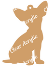 Chihuahua Sitting Acrylic Blank for Key Chains