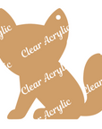 Cute Fox Acrylic Blank Key Chain Shape
