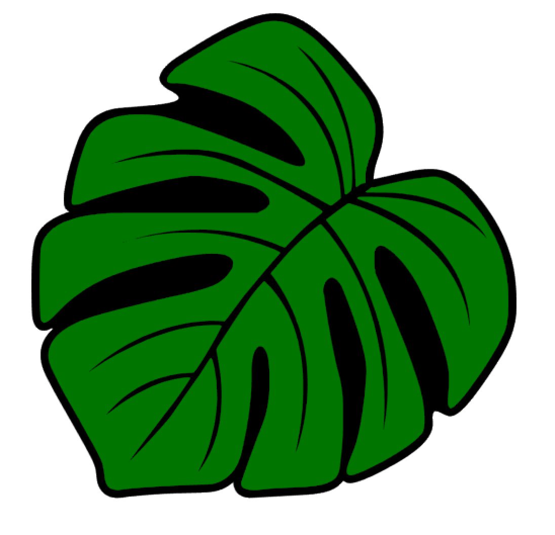 Printable Tropical Leaf Template