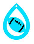 Football Earring (Solid) Acrylic Blank