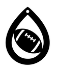 Football Earring (Cut Out) Acrylic Blank