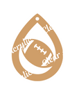 Football Earring (Cut Out) Acrylic Blank