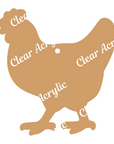 Chicken Acrylic Blanks for Key Chain Crafts