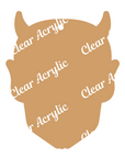 Devil Head Face Acrylic Blank