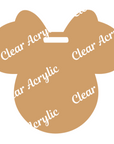 Mouse Bow Luggage Tag Acrylic Blank