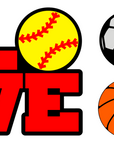 LOVE Sports Ball Acrylic Blank