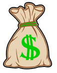 Money Cash Bag Acrylic Blank