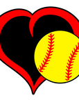 Heart Baseball Acrylic Blank