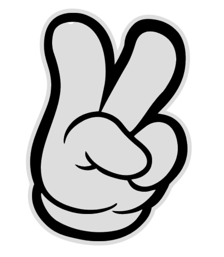 Peace Hand Sign Acrylic Blank