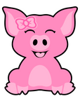 Baby Pig Sitting Acrylic Blank