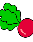 Radish Acrylic Keychain Blanks