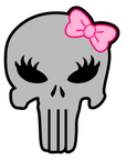 Skull with Bow Acrylic Blank