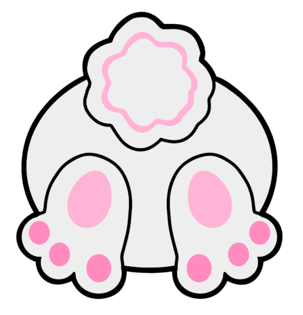 Easter Bunny Butt Acrylic Blank