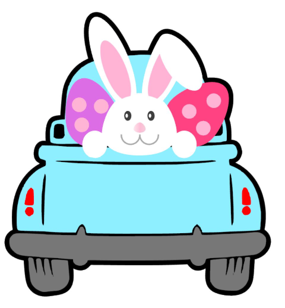 Easter Vintage Truck (Rear) Acrylic Blank