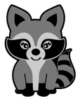 Raccoon Sitting Acrylic Blank