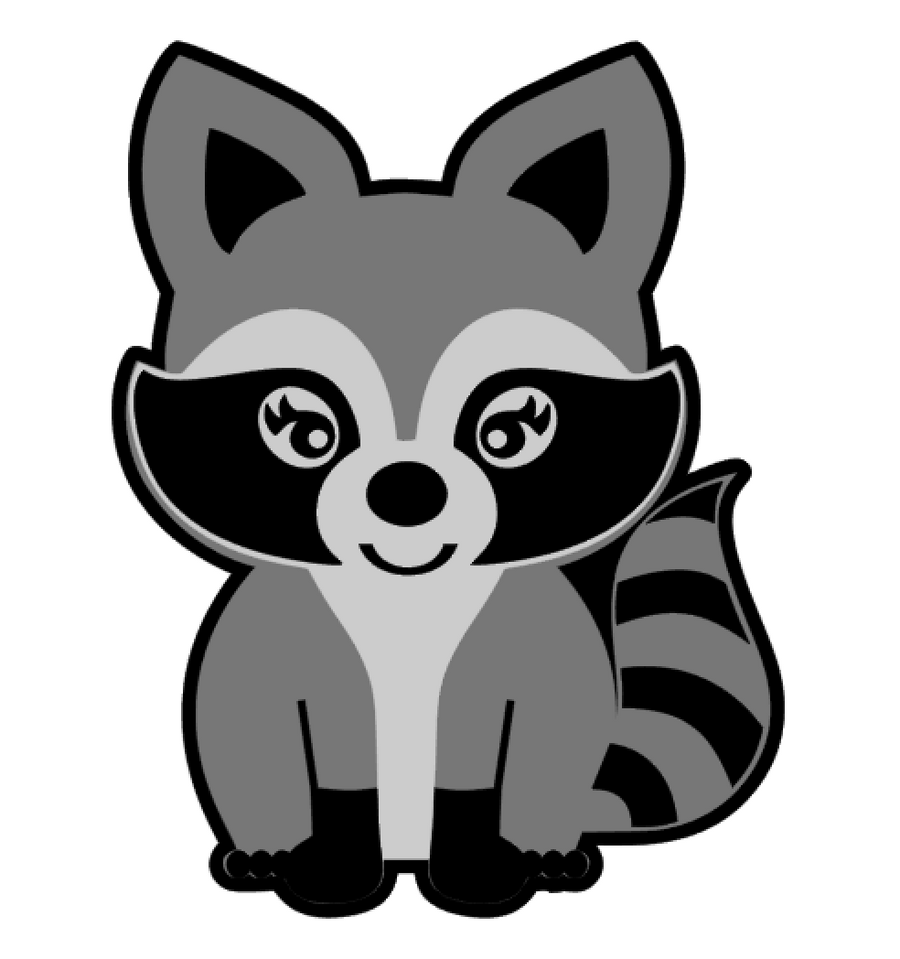 Raccoon Sitting Acrylic Blank