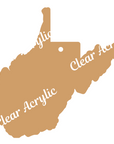 West Virginia State Acrylic Blanks for Key Chain Crafts