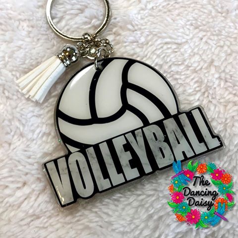 Ribbon Charm Volley Ball key chain