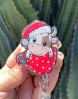 Christmas Cow Decal & Acrylic Blank COMBO