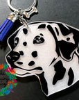 Dalmatian Glitter Key Chain