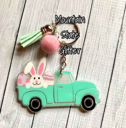 Easter Truck Side Acrylic Blank