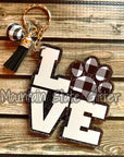 Love Paw Print Acrylic Blank