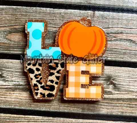 LOVE Pumpkin Acrylic Blank