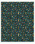 Leopard 15 Teal Faux Leather