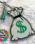 Money Cash Bag Acrylic Blank
