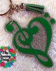 Music Note Heart Acrylic Blank