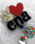 Peace Love CNA Badge Reel Blank