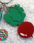 Radish Acrylic Keychain Blanks