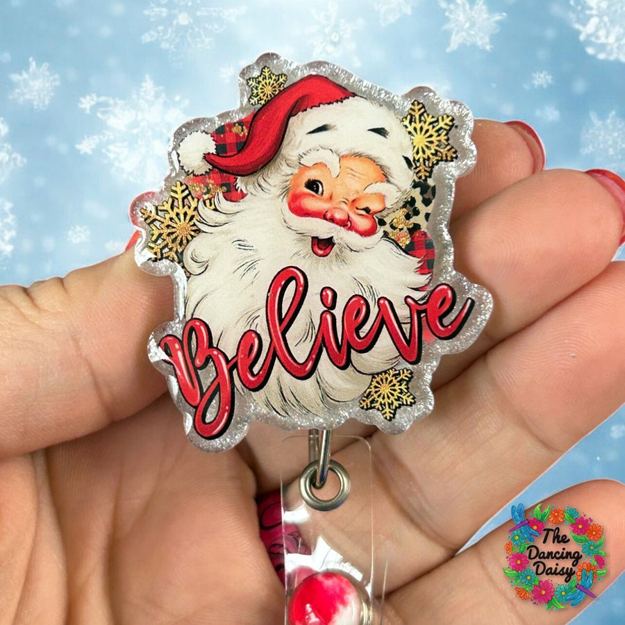 Santa BELIEVE Decal & Acrylic Blank COMBO