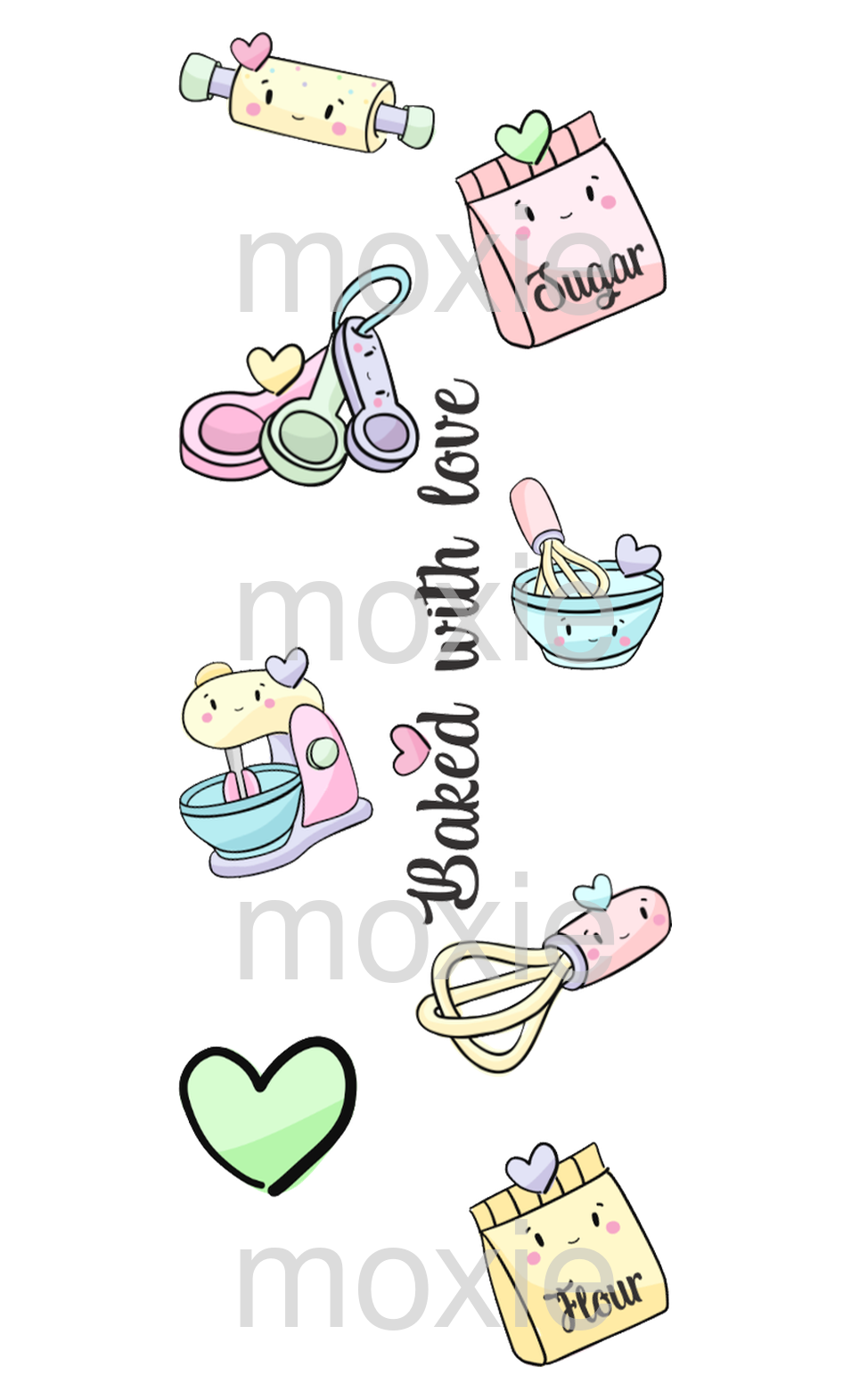 Baking bookmark UV DTF decal