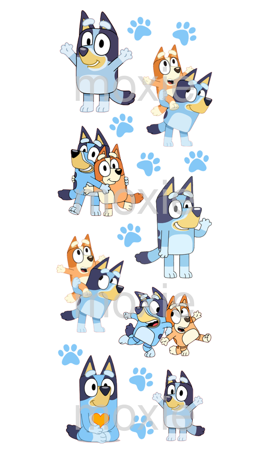 Bluey bookmark UV DTF decal