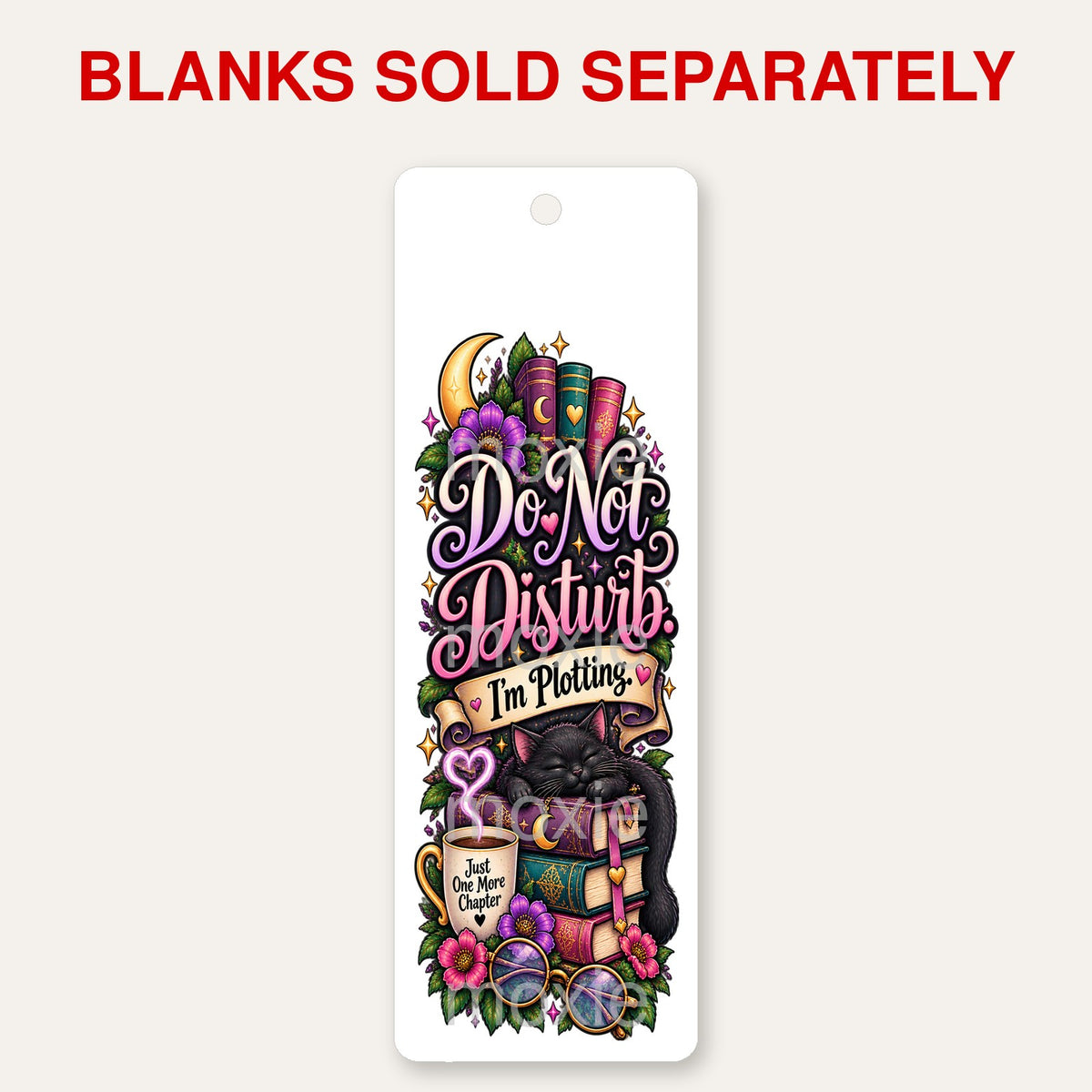 Do Not Disturb bookmark UV DTF decal shown on an acrylic bookmark blank, blanks sold separately