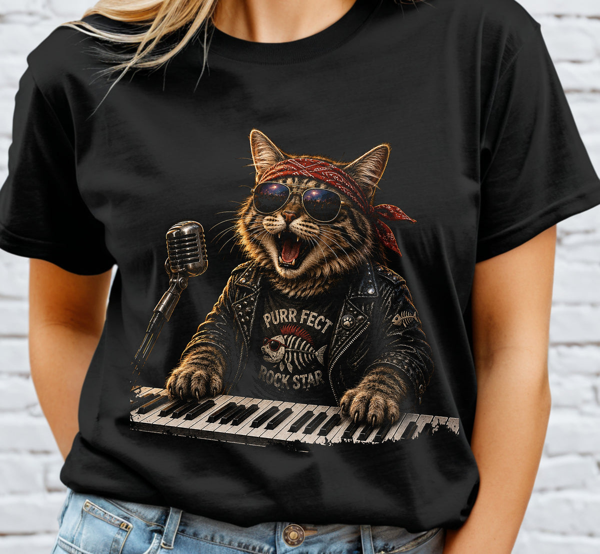 Cat Keyboards Halftone DTF Transfer