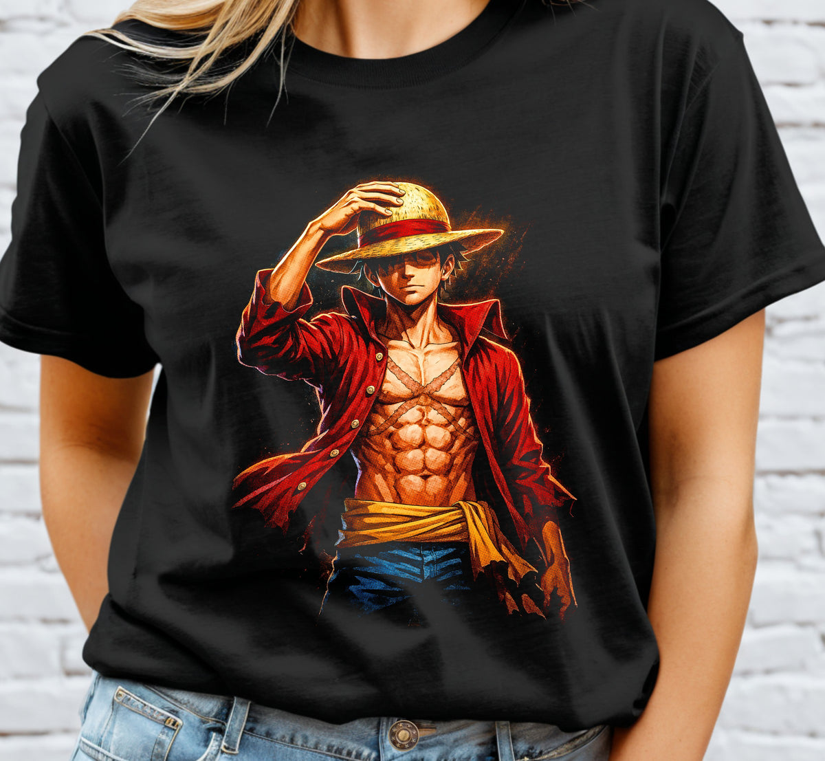 Luffy Halftone DTF Transfer