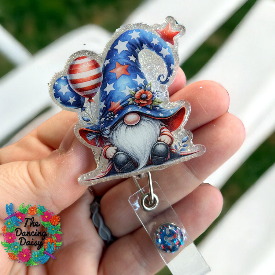 Patriotic Gnome Decal & Acrylic Blank COMBO