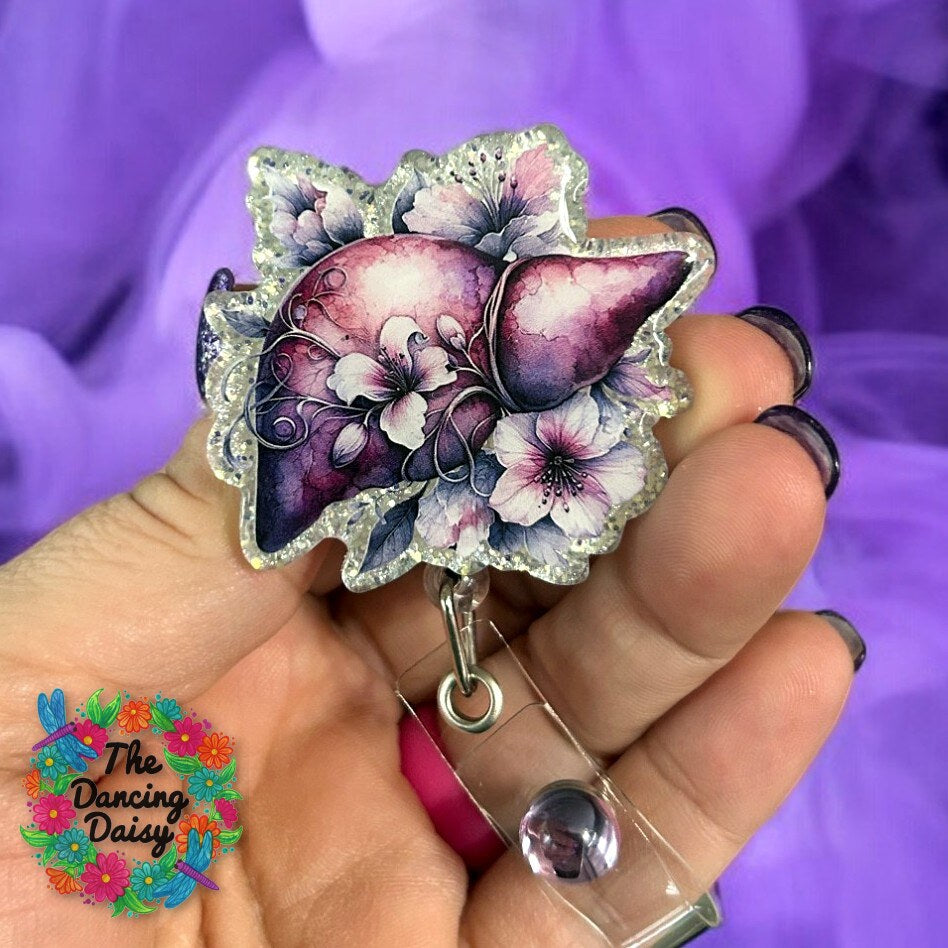Floral Liver Decal &amp; Acrylic Blank COMBO