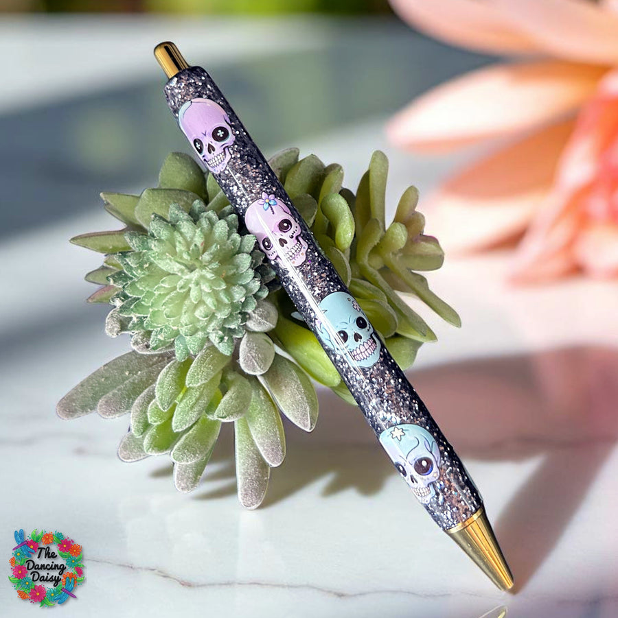 Pastel Skulls Pen Elements UV DTF