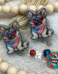 Patriotic Shepherd Decal & Acrylic Blank COMBO