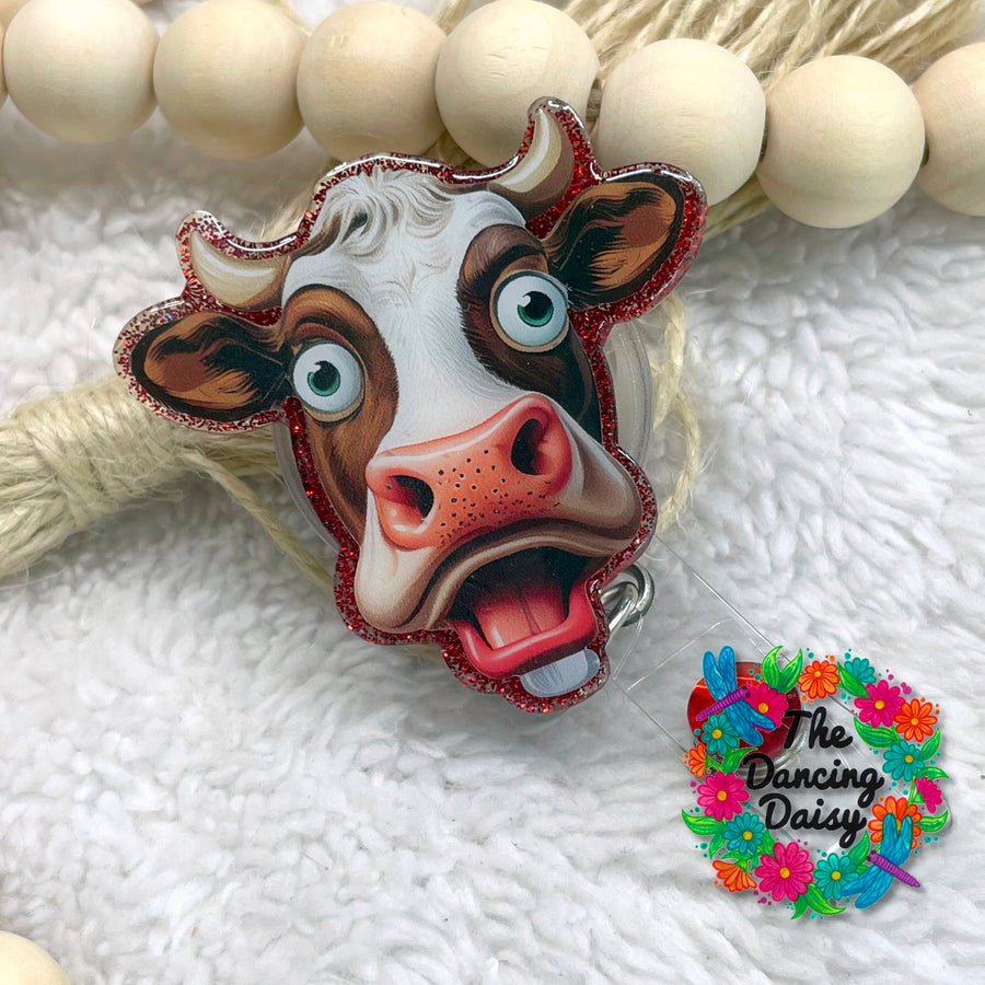 Funny Cow Face Decal & Acrylic Blank COMBO