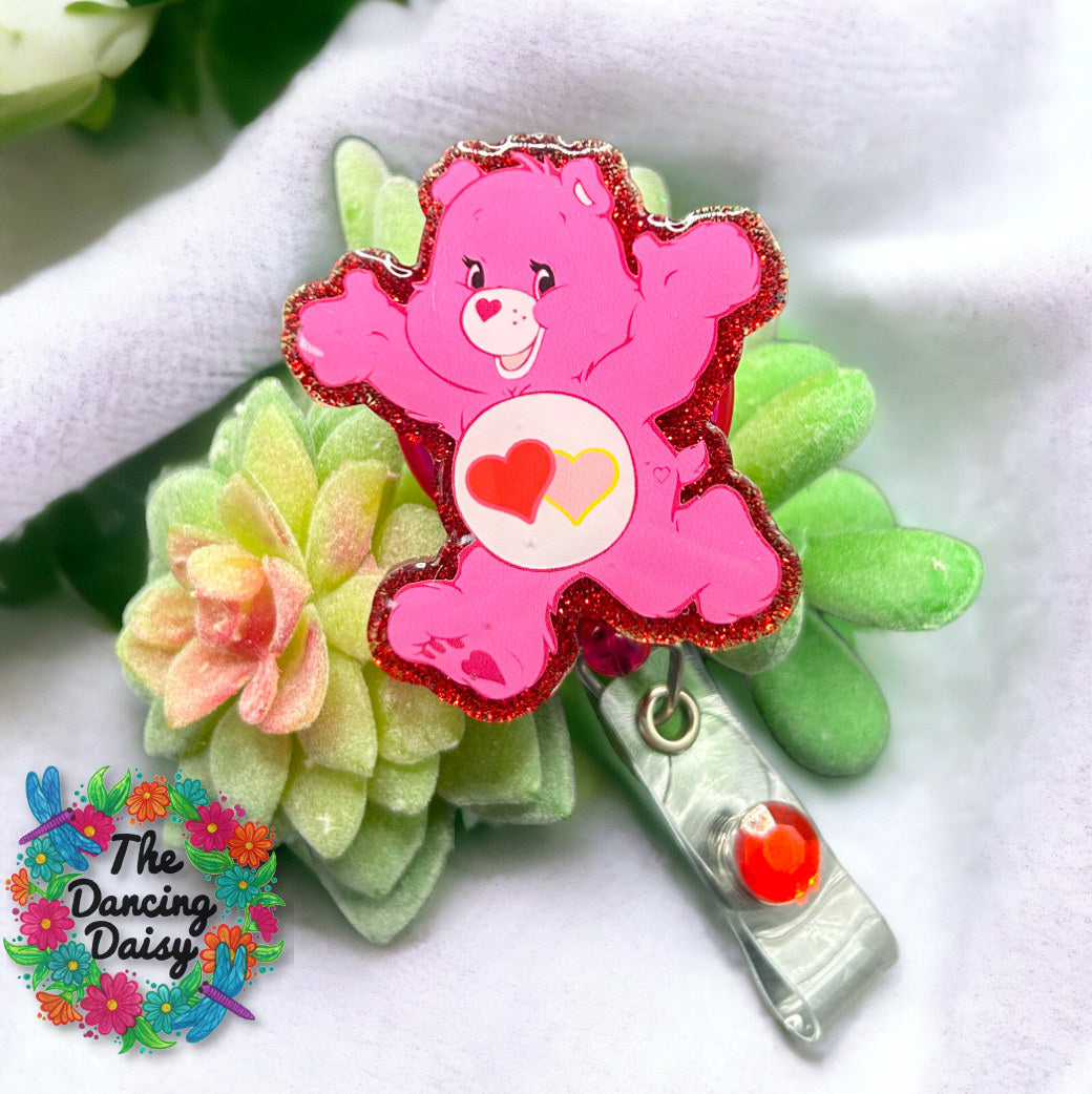 Care Bear Dark Pink Decal &amp; Acrylic Blank COMBO
