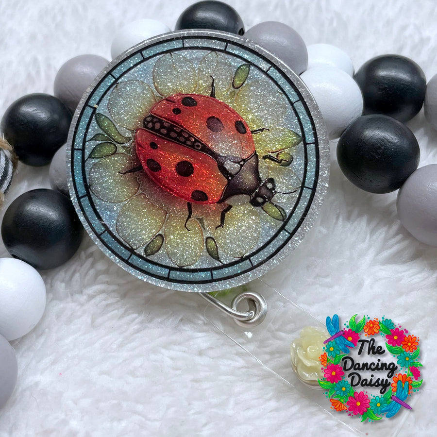 Stained Glass Ladybug Decal