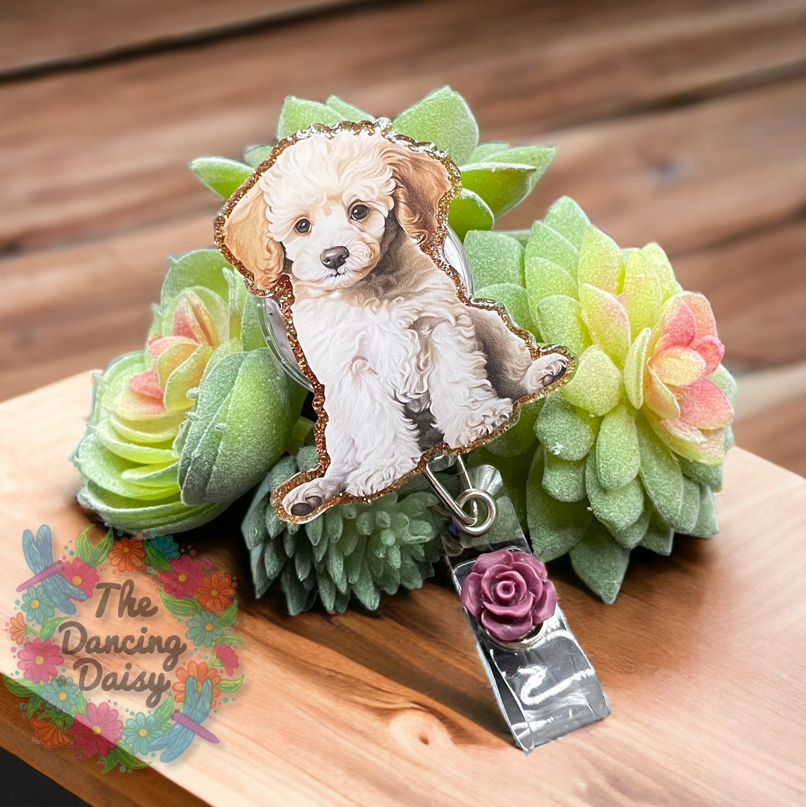 Poodle Puppy Decal &amp; Acrylic Blank COMBO