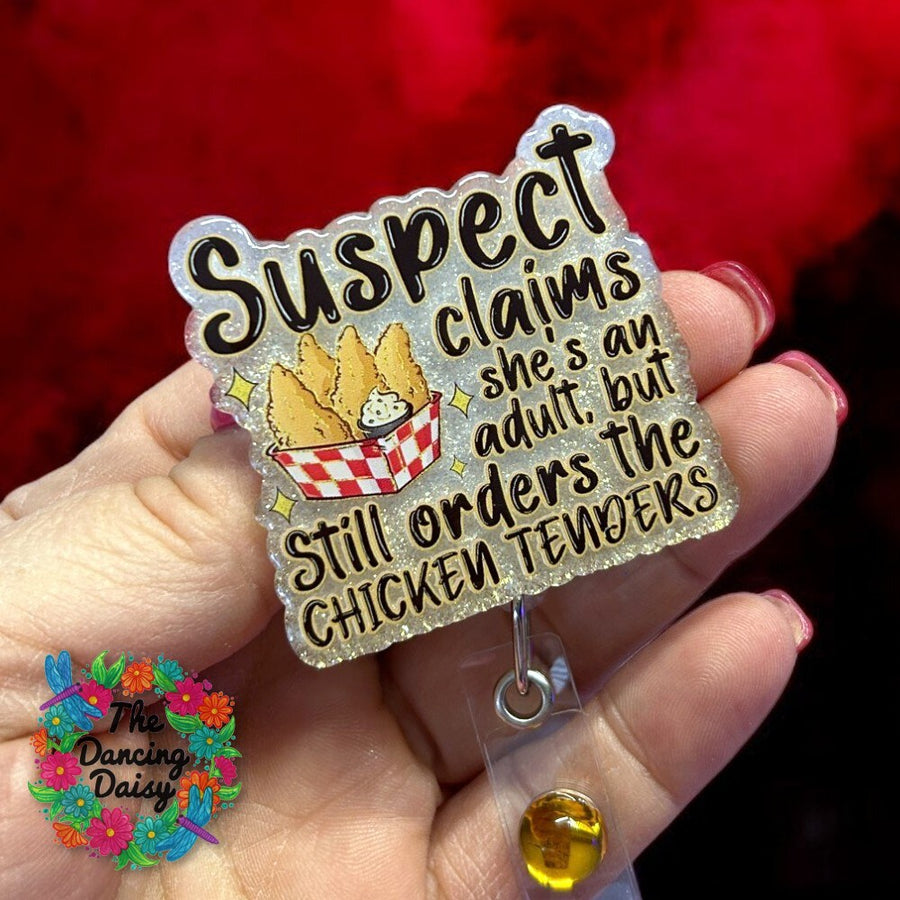 Suspect Adult Chicken Tenders Decal & Acrylic Blank COMBO